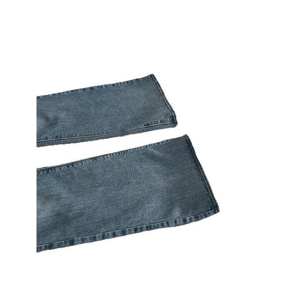 American Eagle Y2K Women’s Denim Blue Artist Flare Stretch Low Rise Jeans Sz 8 - Picture 4 of 7